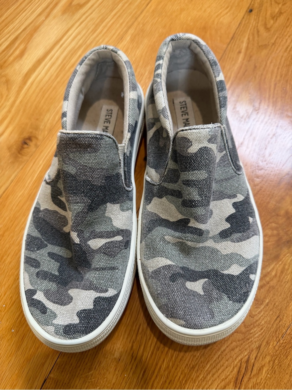Steve Madden Grayscale Camo Slip-On Sneakers